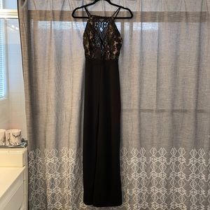 Black on Nude Jumpsuit